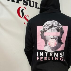 Buzo Cápsula (L) - Negro Algodón Estampado DTF